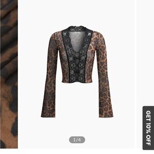 Sheet Cheetah Print Top